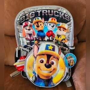 New Paw Patrol Big Trucks Backpack Set